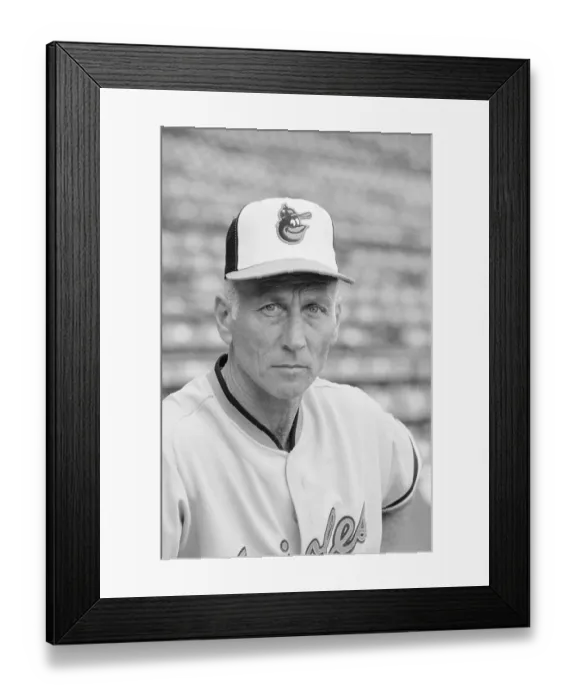 Framed Print : Portrait of Cal Ripken, Sr Framed Print : Portrait of Cal Ripken, Sr