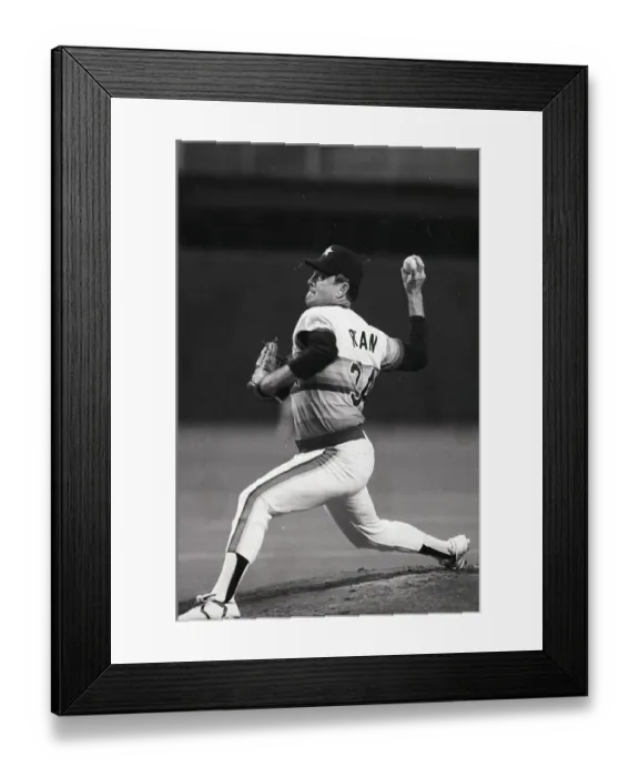 Framed Print : Nolan Ryan Shown Pitching; Full Length Framed Print : Nolan Ryan Shown Pitching; Full Length