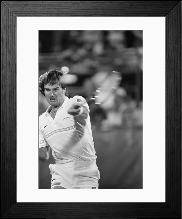 Framed Print : Jimmy Connors Returning Forehand Framed Print : Jimmy Connors Returning Forehand
