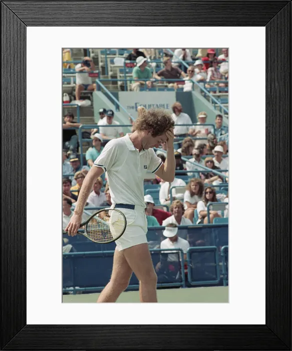 Framed Print : John Mcenroe with Hand on Forehead Framed Print : John Mcenroe with Hand on Forehead