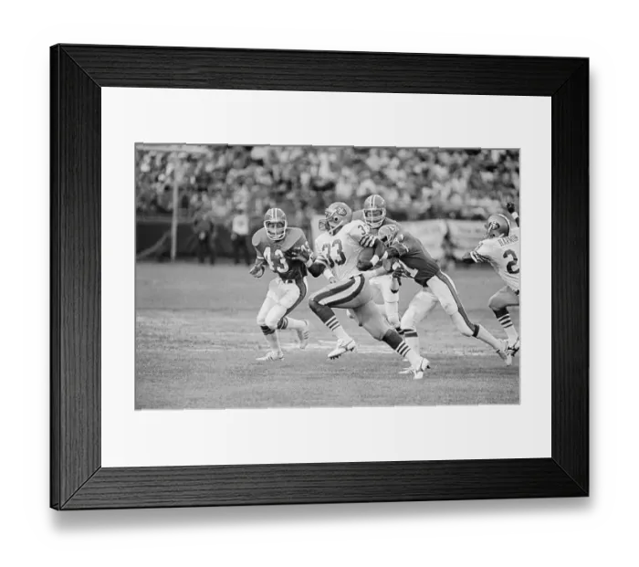 Framed Print : Roger Craig Out Running Defenders Framed Print : Roger Craig Out Running Defenders