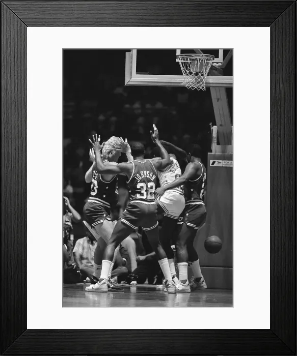 Framed Print : Magic Johnson in Basketball Action Framed Print : Magic Johnson in Basketball Action