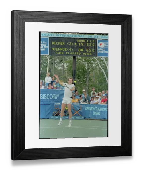 Framed Print : Tennis Player John McEnroe in Action Framed Print : Tennis Player John McEnroe in Action