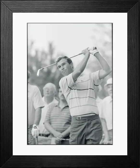 Framed Print : Hubert Green Teeing Off Framed Print : Hubert Green Teeing Off