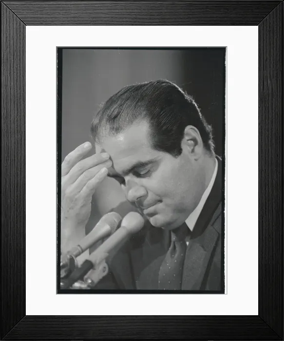Framed Print : Antonin Scalia Behind Microphone Framed Print : Antonin Scalia Behind Microphone