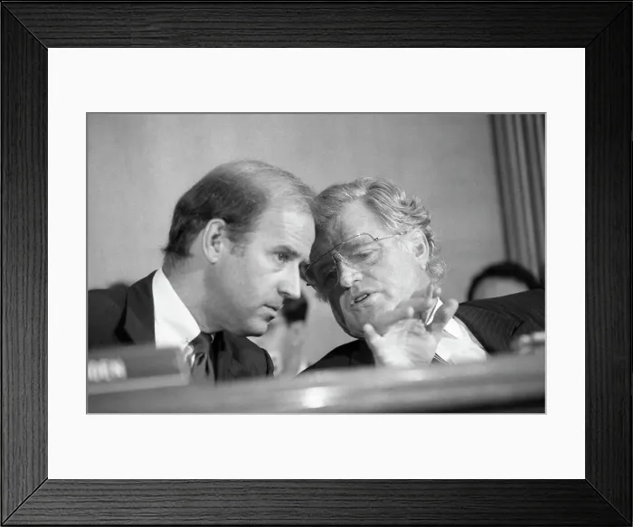 Framed Print : Senators Joseph Biden and Edward Kennedy Framed Print : Senators Joseph Biden and Edward Kennedy