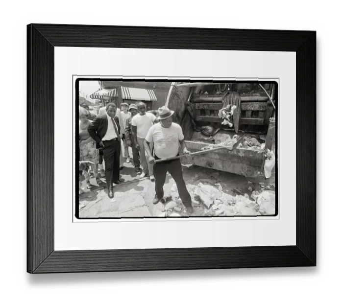 Framed Print : Wilson Goode Watches Worker Shovel Trash Framed Print : Wilson Goode Watches Worker Shovel Trash