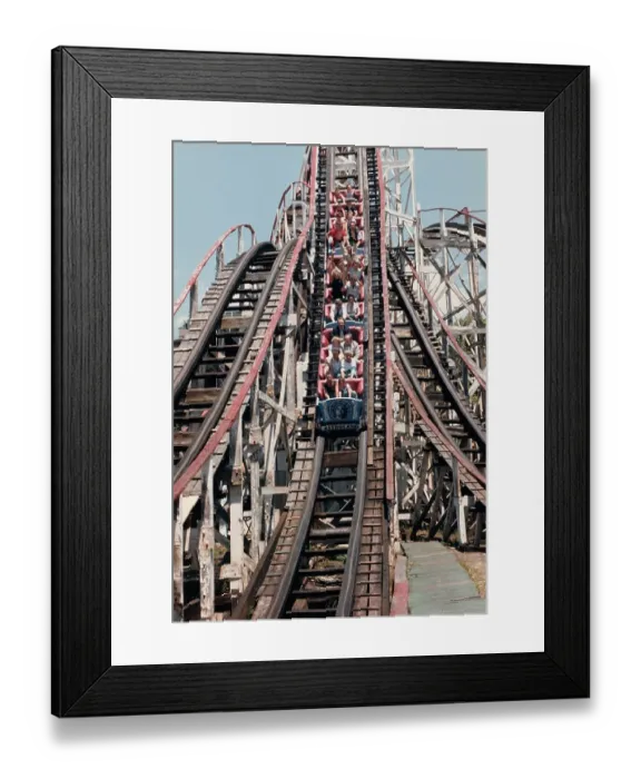 Framed Print : Cyclone Rollercoaster Ride at Coney Island Framed Print : Cyclone Rollercoaster Ride at Coney Island