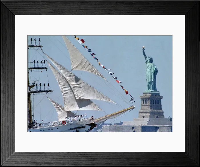 Framed Print : Watercrafts Sailing Past Statue of Liberty Framed Print : Watercrafts Sailing Past Statue of Liberty