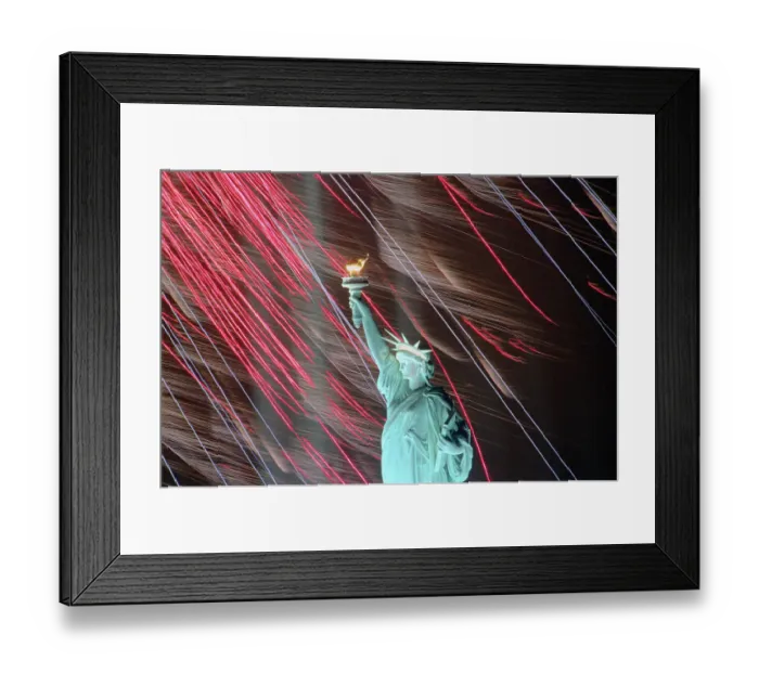 Framed Print : Fireworks Surrounding Statue of Liberty Framed Print : Fireworks Surrounding Statue of Liberty