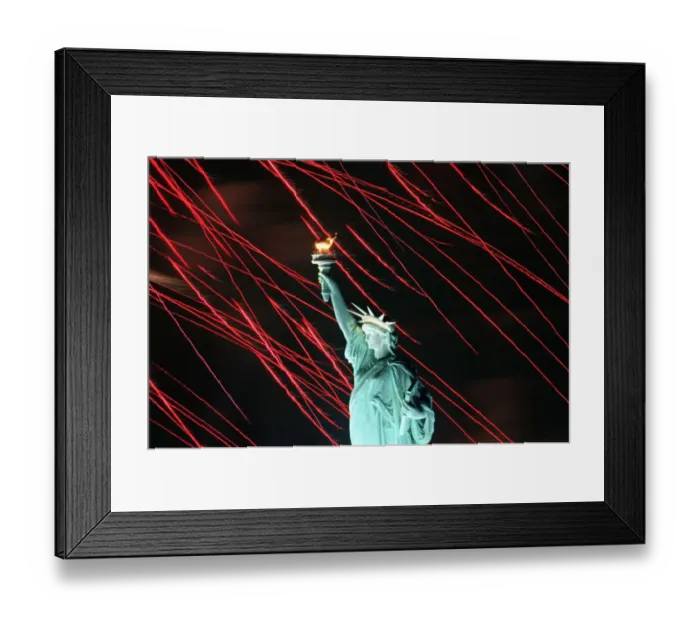 Framed Print : Fireworks Surrounding Statue of Liberty Framed Print : Fireworks Surrounding Statue of Liberty