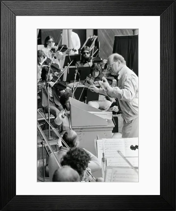 Framed Print : John Williams Conducting Boston Pops