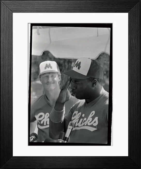 Framed Print : Bo Jackson in Press Conference Framed Print : Bo Jackson in Press Conference