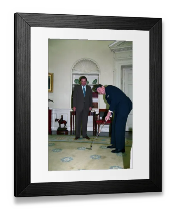 Framed Print : President Reagan and Golfer Ray Floyd Framed Print : President Reagan and Golfer Ray Floyd