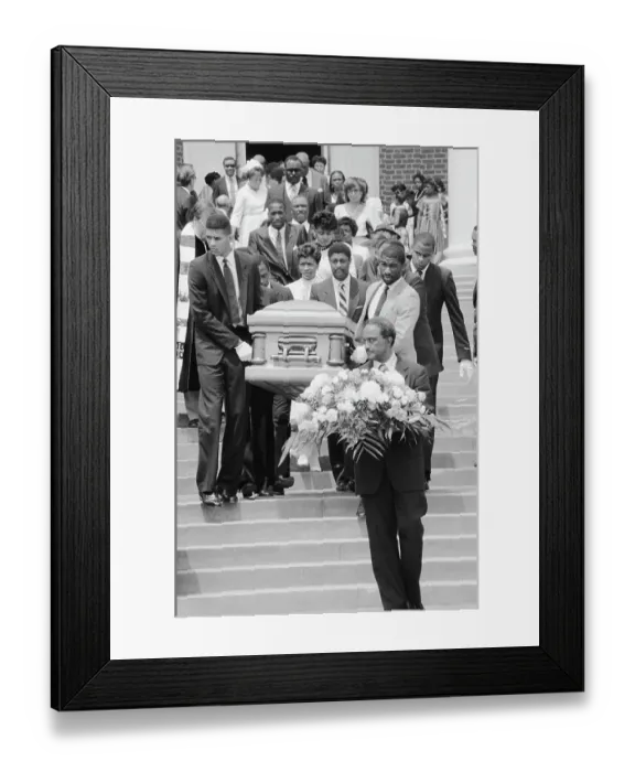 Framed Print : People Carrying Casket of Len Bias Framed Print : People Carrying Casket of Len Bias