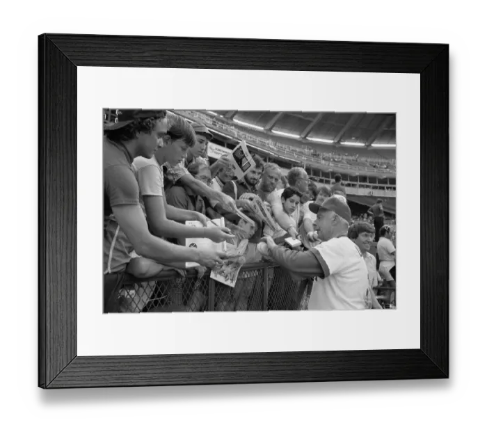 Framed Print : Joe DiMaggio Signing Autographs Framed Print : Joe DiMaggio Signing Autographs