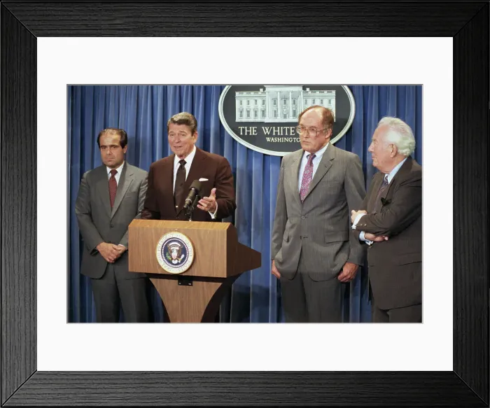 Framed Print : Ronald Reagan with other Political leaders Framed Print : Ronald Reagan with other Political leaders