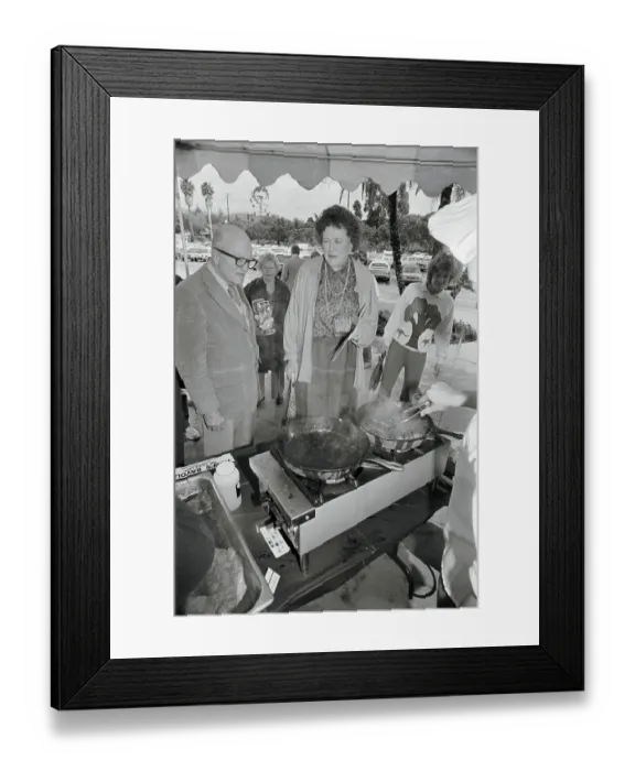Framed Print : Julia Child and Husband Attending Festival Framed Print : Julia Child and Husband Attending Festival