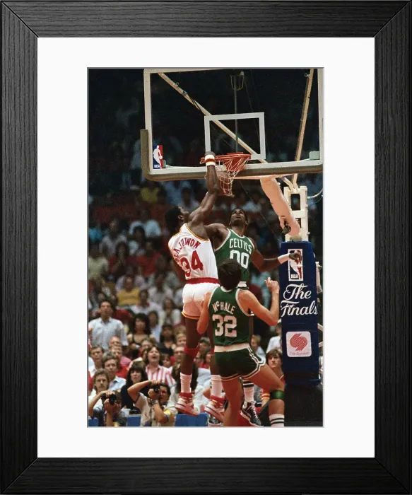Framed Print : Akeem Olajuwon in Basketball Action Framed Print : Akeem Olajuwon in Basketball Action