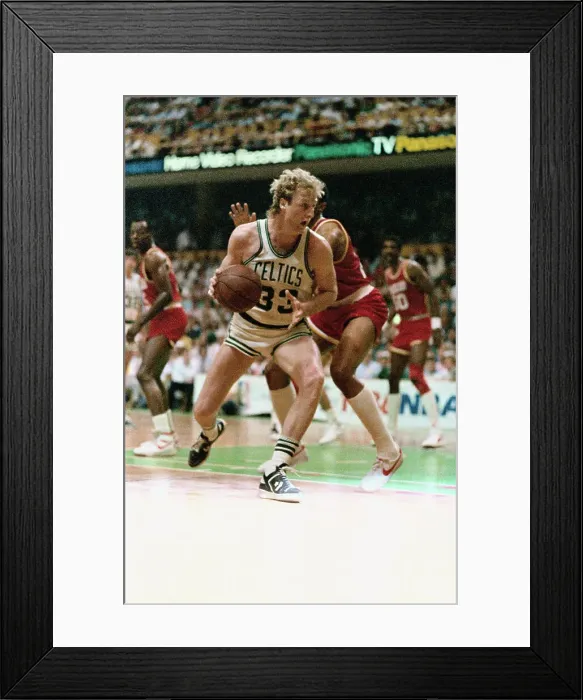 Framed Print : Larry Bird in NBA Championship Action Framed Print : Larry Bird in NBA Championship Action