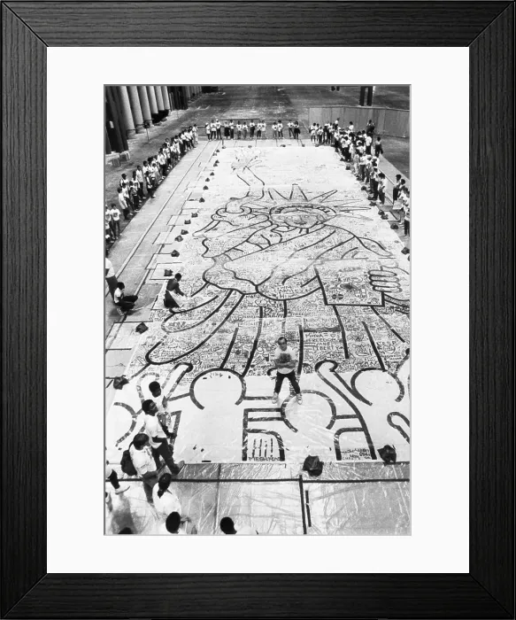 Framed Print : Keith Haring with Lady Liberty Project Framed Print : Keith Haring with Lady Liberty Project