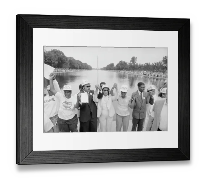 Framed Print : Coretta Scott King Joining Hands Framed Print : Coretta Scott King Joining Hands