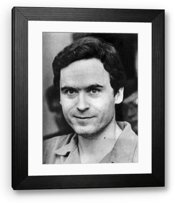 Framed Print : Ted Bundy. A portrait of mass murderer Ted Bundy Framed Print : Ted Bundy. A portrait of mass murderer Ted Bundy