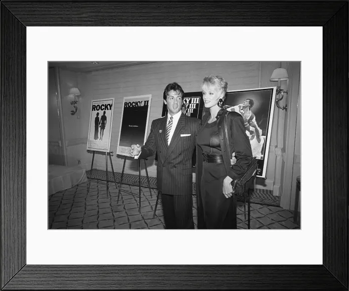 Framed Print : Sylvester Stallone and Brigitte Nielsen