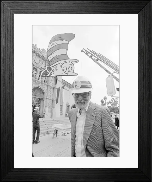 Framed Print : Dr. Seuss Under Cat in the Hat Billboard