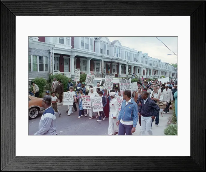 Framed Print : MOVE Protesters Holding Placards Framed Print : MOVE Protesters Holding Placards