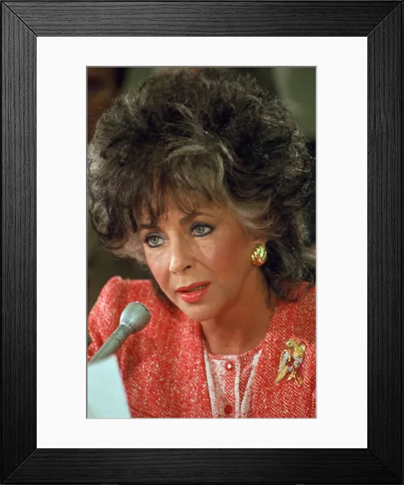 Framed Print : Actress and Aids Activist Liz Taylor Framed Print : Actress and Aids Activist Liz Taylor
