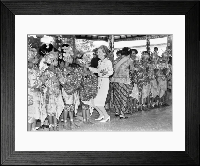 Framed Print : Nancy Reagan Attempts Dancing
