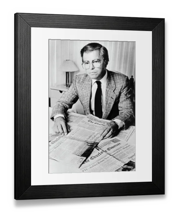 Framed Print : Televangelist Bakker Confronting Headlines Framed Print : Televangelist Bakker Confronting Headlines