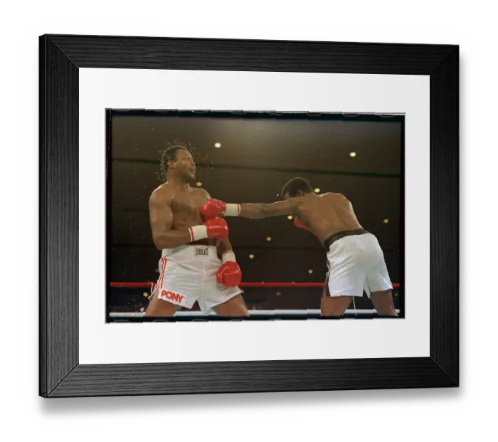 Framed Print : Boxers Michael Spinks and Larry Holmes Rematch