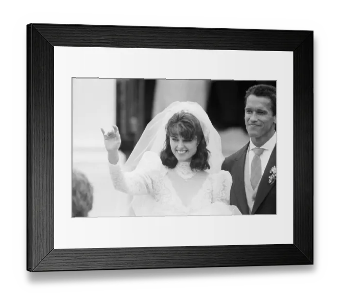 Framed Print : Maria Shriver And Arnold Schwarzenegger
