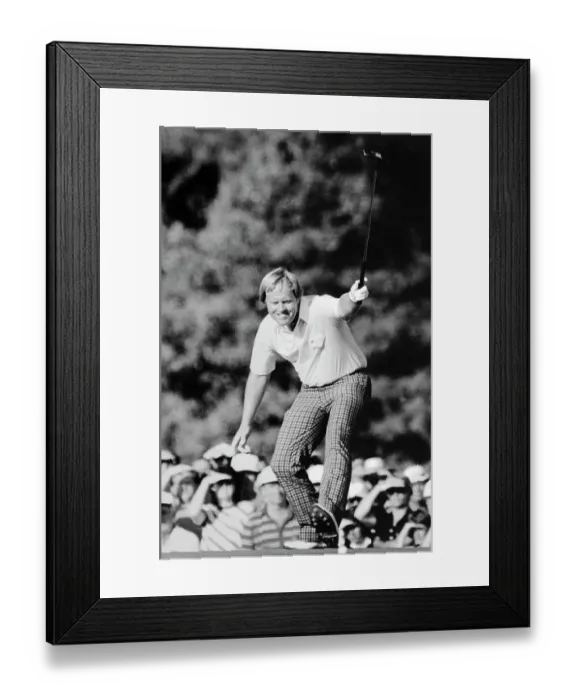 Framed Print : J. Nicklaus Sinks A Putt To Win Masters