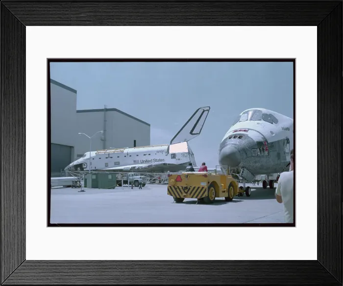 Framed Print : Space Shuttle Atlantis and Discovery