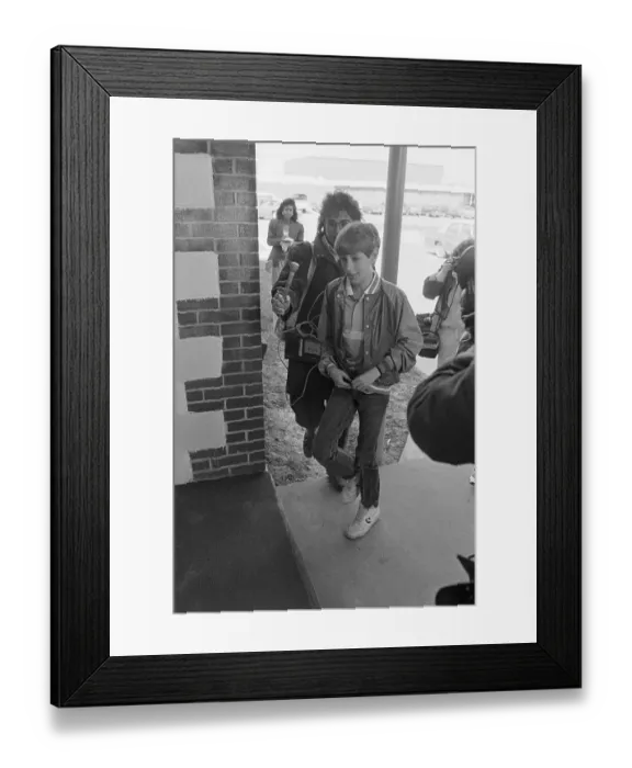 Framed Print : Ryan White Walking into School Framed Print : Ryan White Walking into School