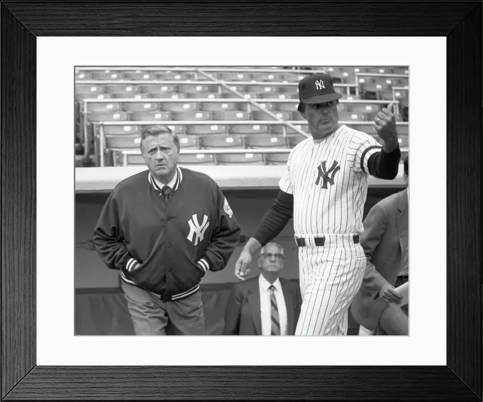 Framed Print : George Steinbrenner and Lou Piniella at Yankee Stadium