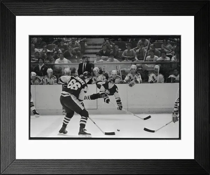 Framed Print : Jim Johnson in Flight While Playing Hockey Framed Print : Jim Johnson in Flight While Playing Hockey