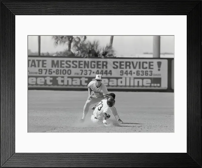 Framed Print : Cal Ripken Jr. Tagging Out Derwin McNealy Framed Print : Cal Ripken Jr. Tagging Out Derwin McNealy