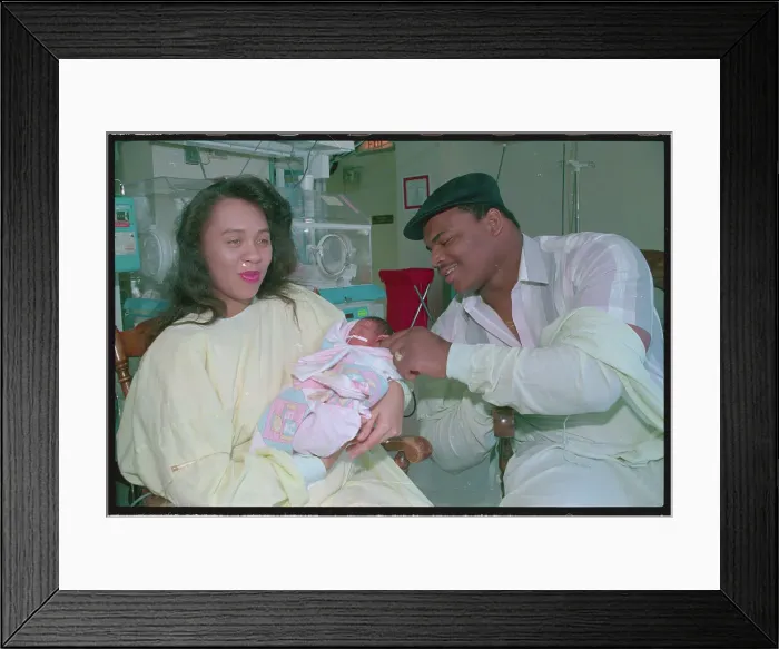 Framed Print : William Perry Admiring His Newborn Daughter Framed Print : William Perry Admiring His Newborn Daughter