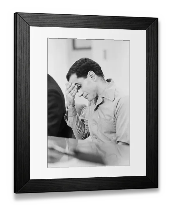 Framed Print : Sirhan Sirhan Wiping Brow Framed Print : Sirhan Sirhan Wiping Brow