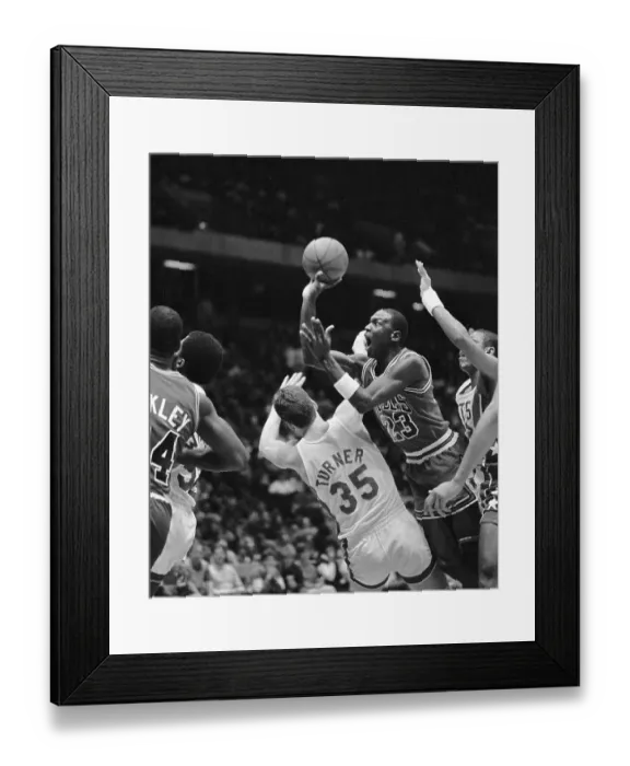 Framed Print : A Very Intense Michael Jordan Trying to Score Framed Print : A Very Intense Michael Jordan Trying to Score