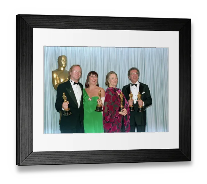 Framed Print : Actors Posing with Oscar Awards Framed Print : Actors Posing with Oscar Awards