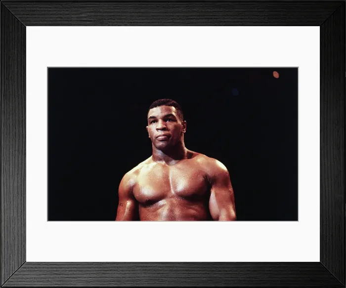 Framed Print : Portrait of Heavyweight Boxer Mike Tyson in Pensive Pose Framed Print : Portrait of Heavyweight Boxer Mike Tyson in Pensive Pose