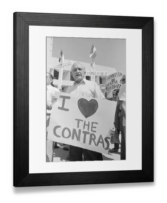Framed Print : Protest in Favor of Contras Framed Print : Protest in Favor of Contras