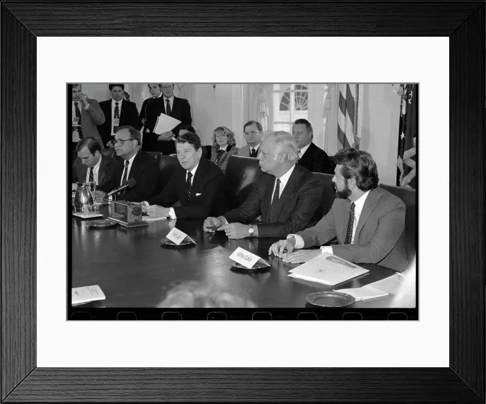 Framed Print : President Reagan and Nicaraguan Leaders Framed Print : President Reagan and Nicaraguan Leaders