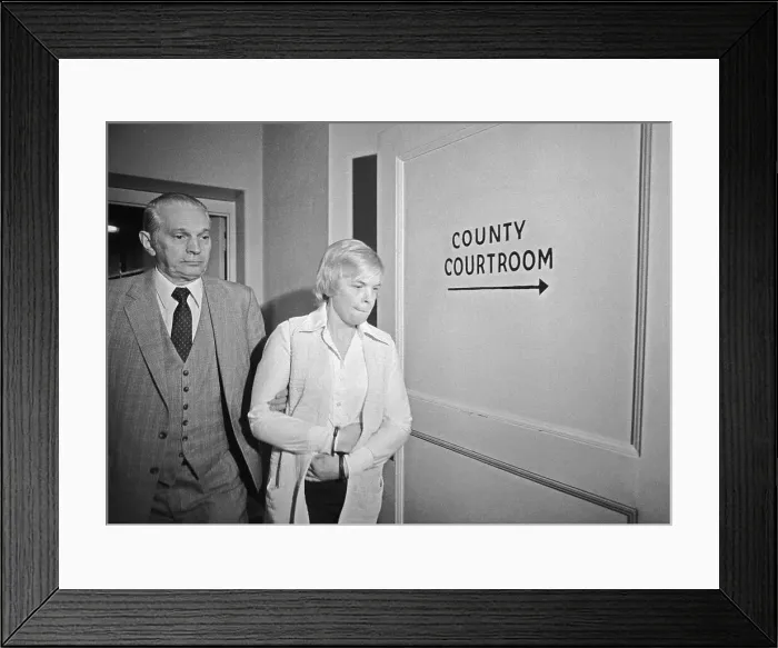 Framed Print : Marybeth Tinning Being Led to Bail Hearing Framed Print : Marybeth Tinning Being Led to Bail Hearing