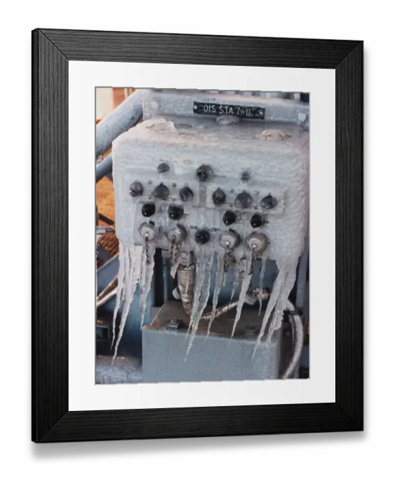 Framed Print : Ice Covering Communications Box Framed Print : Ice Covering Communications Box